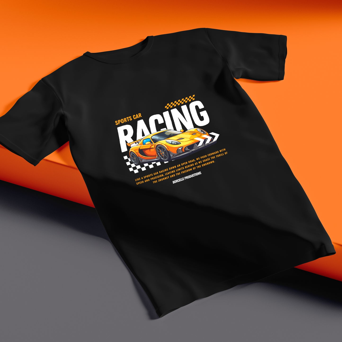 Unique Sleeve Less Shirt With Racing Car T-Shirt