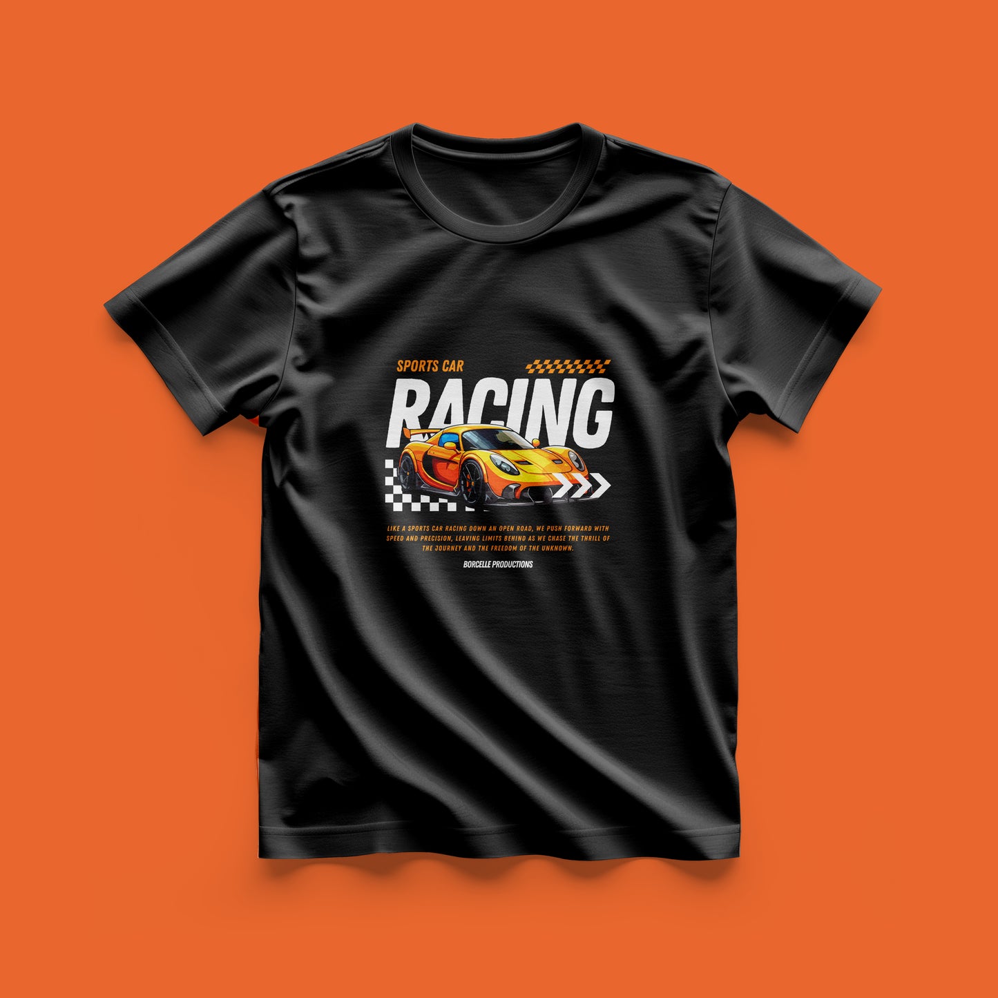 Unique Sleeve Less Shirt With Racing Car T-Shirt