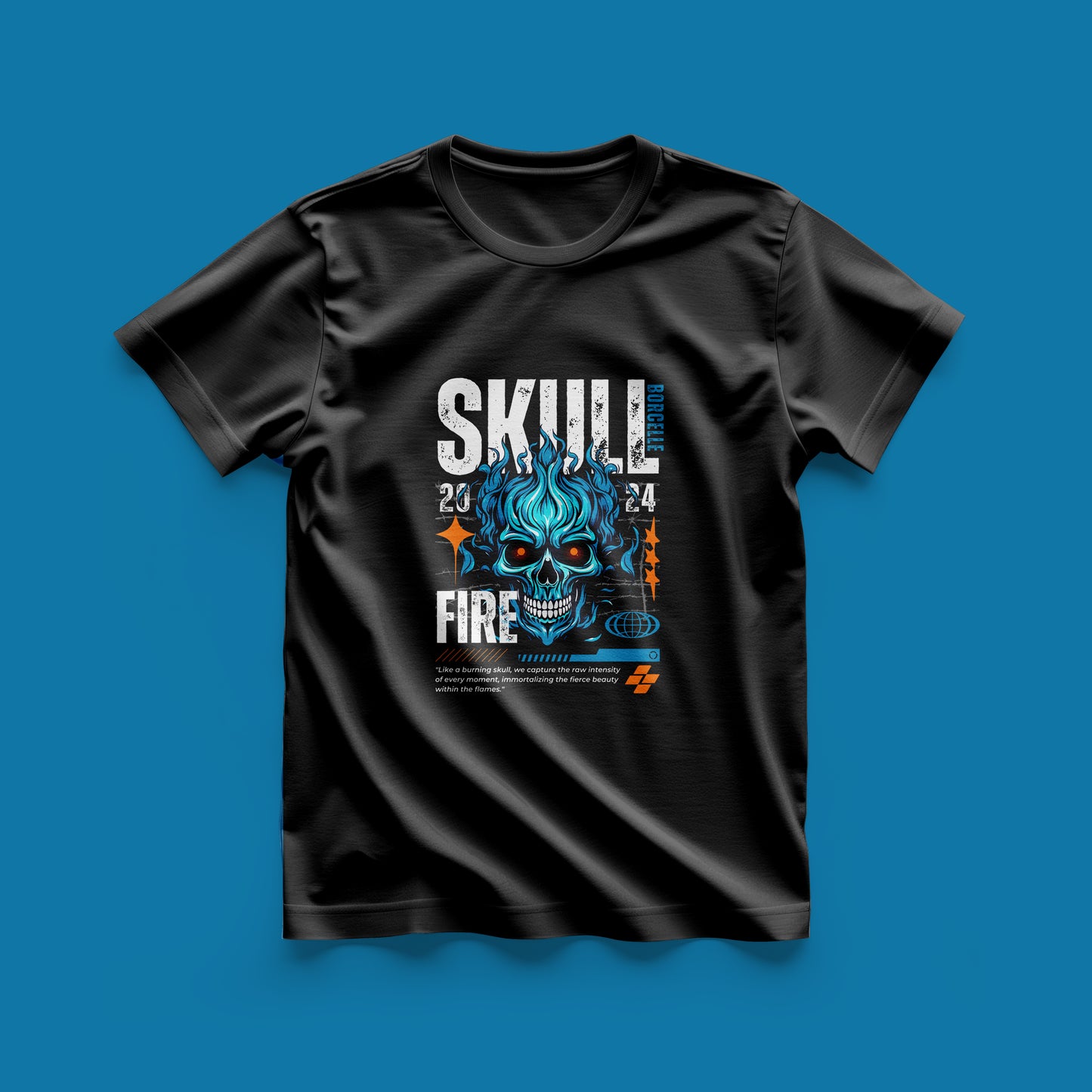 The Skull Unique Style T-Shirt Black Colour