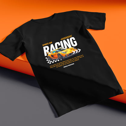 Unique Sleeve Less Shirt With Racing Car T-Shirt