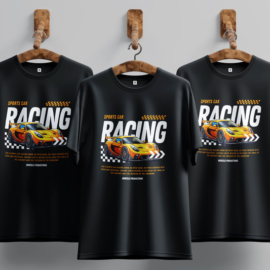 Unique Sleeve Less Shirt With Racing Car T-Shirt