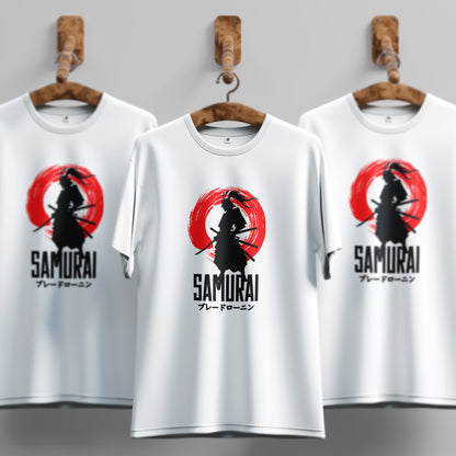 Unique illustration Design Samurai White Colour T-Shirt