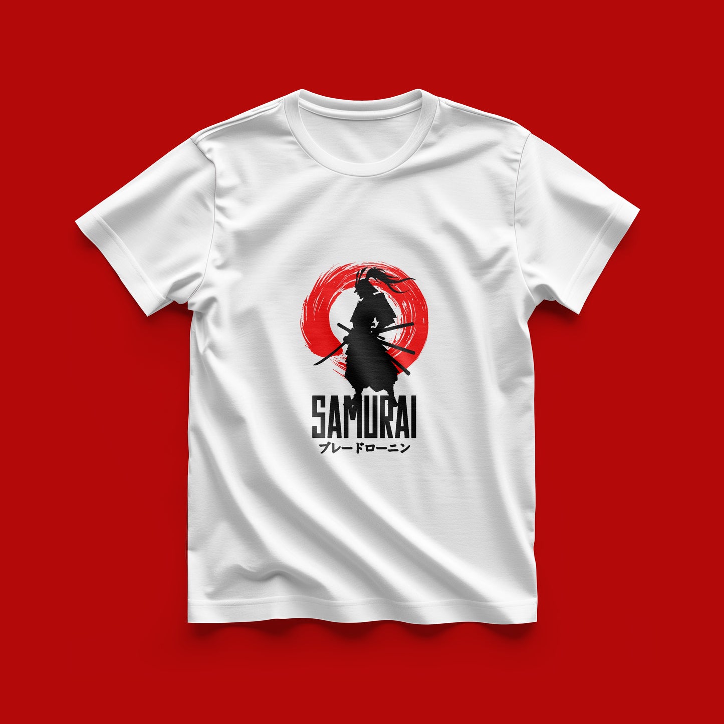 Unique illustration Design Samurai White Colour T-Shirt