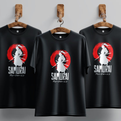Unique illustration Design Samurai White Colour T-Shirt