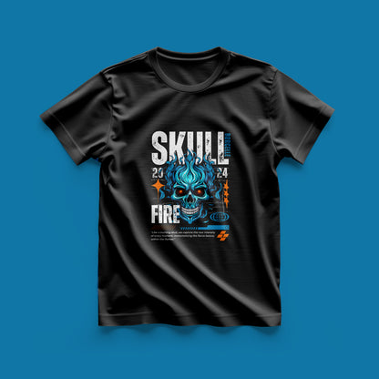 The Skull Unique Style T-Shirt Black Colour